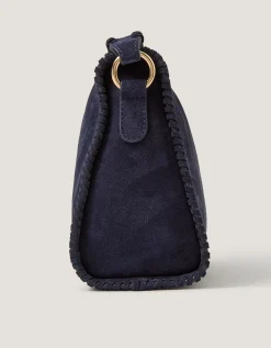 Della Suede Handbag Blue
