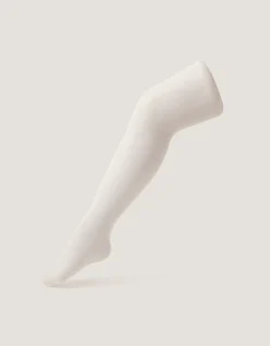 40 Denier Lace Tights White