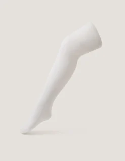 30 Denier Sheer Heart Tights White