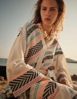 Devotion Twins Alivora Chevron Stripe Midi Dress Multi