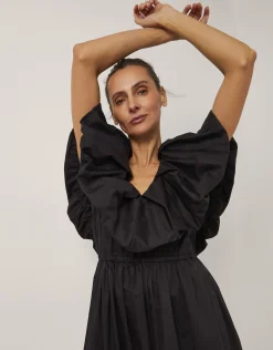 Devotion Twins Deos Frill Maxi Dress Black