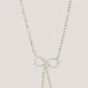 Diamanté Bow Necklace