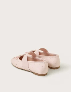 Diamante Ballet Flats Pink