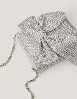 Diamanté Embellished Bow Bag