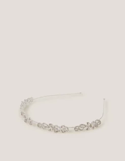 Diamanté Flower Metal Headband