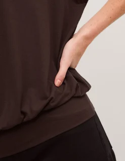 Dilly Jersey Top Brown