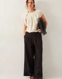 Dorit Bubble Hem Top Cream