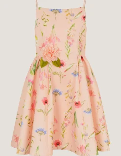 Dream Strappy Floral Party Dress Pink