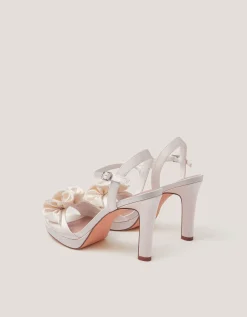 Dulce Frill Platform Heels Ivory