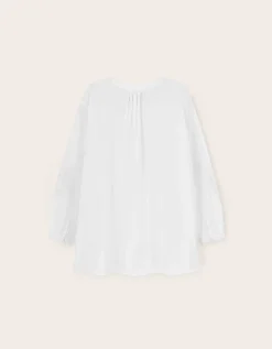 East Alva Hand-Chikankari Embroidered Top White