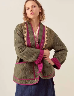East Apate Light Quilted Cotton Jacket Green
