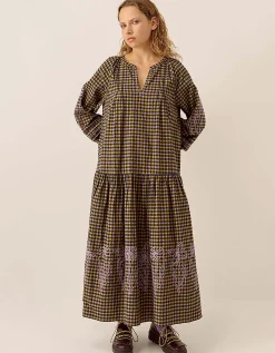East Dilly Gingham Cotton Dress Multi