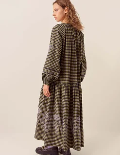 East Dilly Gingham Cotton Dress Multi