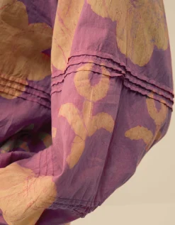 East Hendrix Batik Floral Top Purple