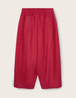 East Irina Cotton Embroidered Trousers Pink