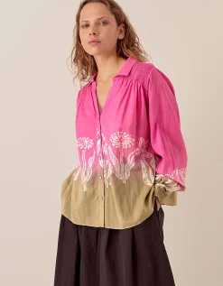 East Izzy Dip Dye Blouse Multi