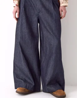 East Jayla Embroidered Denim Trousers Blue