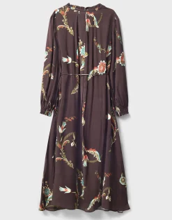East Jeanie Botanical Print Maxi Dress Grey