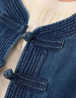 East Juna Denim Gilet Blue
