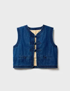 East Juna Denim Gilet Blue