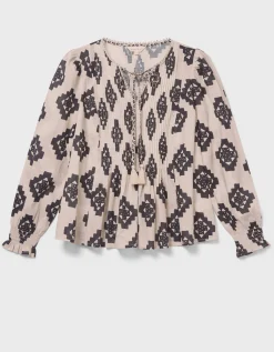 East Kaira Monochrome Cotton Top Black