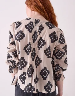 East Kaira Monochrome Cotton Top Black