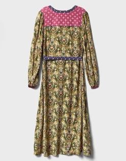 East Kiku Ikat Printed Dress Green