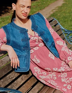 East Kris Hand-Batik Floral Maxi Dress Pink