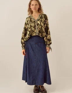 East Kris Hand Batik Top Green