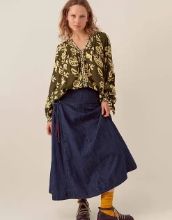East Kris Hand Batik Top Green