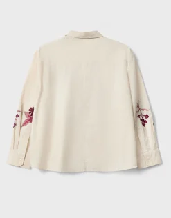 East Liya Embroidered Shirt Camel