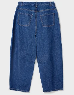 East Ozla Denim Barrel Trousers Blue