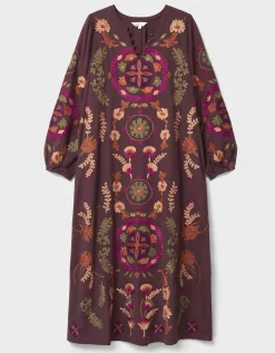 East Preeti Sleeveless Printed Midi Dress Red