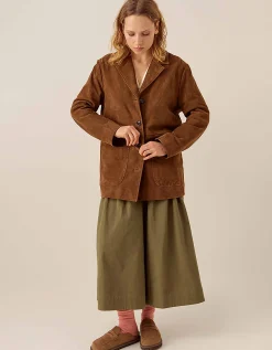 East Reggie Chestnut Brown Suede Jacket Brown