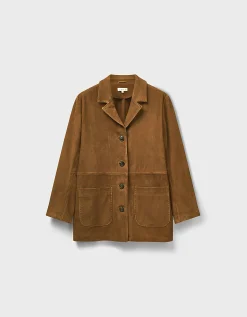 East Reggie Chestnut Brown Suede Jacket Brown