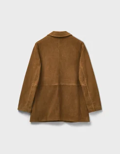 East Reggie Chestnut Brown Suede Jacket Brown