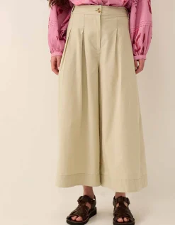 East Rosie Cotton Twill Trousers Green