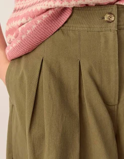 East Rosie Cotton Twill Trousers Green