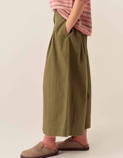 East Rosie Cotton Twill Trousers Green