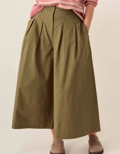 East Rosie Cotton Twill Trousers Green