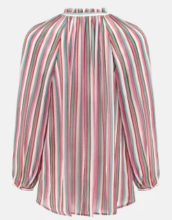 East Shania Sheer Stripe Blouse Multi
