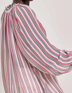 East Shania Sheer Stripe Blouse Multi