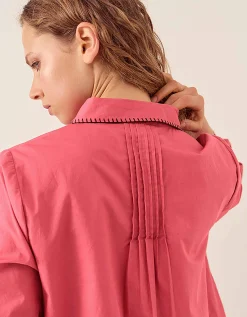 East Sumeera Embroidered Cotton Shirt Pink