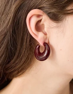 East Zora Brass Drop Stud Earrings