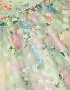 Eliza Floral Appliqué Party Dress Multi