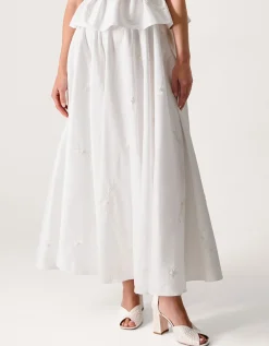 Eliza Floral Embellished Wedding Skirt Ivory