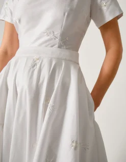 Eliza Floral Embellished Wedding Skirt Ivory