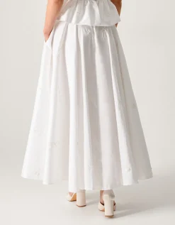 Eliza Floral Embellished Wedding Skirt Ivory