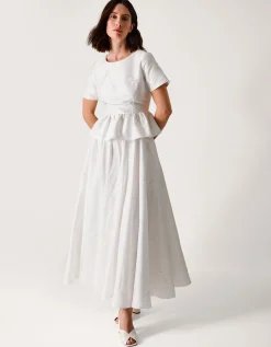 Eliza Floral Embellished Wedding Top Ivory