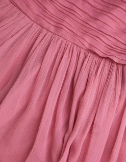 Ellay Cross Back Chiffon Prom Dress Pink